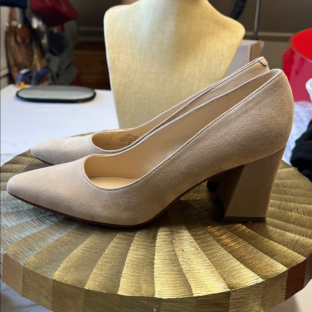Marc Fisher Women's Beige Suede Heels
